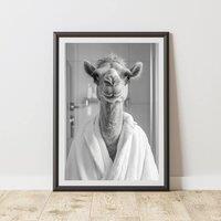 60 SECOND MAKEOVER Camel Bathrobe Dressing Gown Animal Print | Size: A4