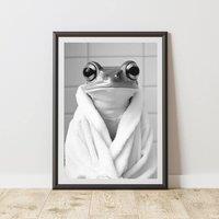 60 SECOND MAKEOVER Frog Bathrobe Dressing Gown Animal Print | Size: A4