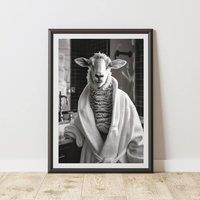 60 SECOND MAKEOVER Sheep Bathrobe Dressing Gown Animal Print | Size: A4