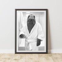 60 SECOND MAKEOVER Walrus Bathrobe Dressing Gown Animal Print | Size: A3