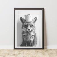 60 SECOND MAKEOVER Fox Toilet Roll Animal Print | Size: A3