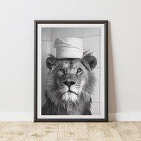 60 SECOND MAKEOVER Lion Toilet Roll Animal Print | Size: A4