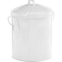 Leecroft Metal Mini Bin White 12 x 10"