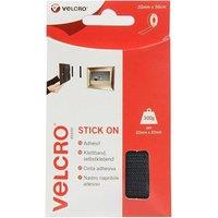 Velcro Stick On Black 20mm x 50cm | Size: 20mm x 50 cm