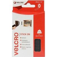 Velcro Stick On Black 20mm x 100cm | Size: 20mm x 100 cm