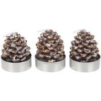 Something Different Tealight Pinne Candles (Pack Of 6) in Brown