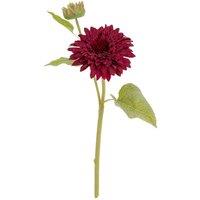 Hill Interiors Raven Dahlia Artificial Flower in Burgundy