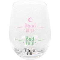 Something Different Good Witch, Bad Witch Stemless Glass in Clear