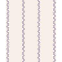 Holden Dcor Do The Wiggle Stripe Wallpaper in Lilac