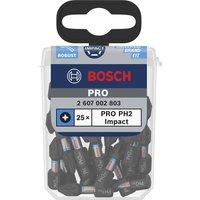 Bosch Pro PH2 Impact Screwdriver Bit (Pack of 25) in Black