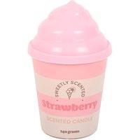 Something Different Strawberry Ice Cream Scented Candle in Pink