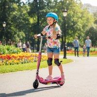 HOMCOM Foldable Kids Ride on Scooter, for Ages 7-14 Years, Pink