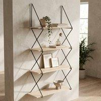 Garden Greatness Brixton 4 Tier Floating Ladder Wall Shelf in Black
