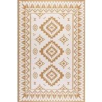 THE RUGS Dynamic Reversible Indoor & Outdoor Rug Polypropylene Oriental Rug in Yellow | Size: 120 cm x 170 cm