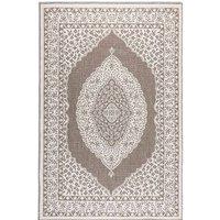 THE RUGS Gemini Reversible Indoor & Outdoor Rug Polypropylene Medallion Rug in Beige | Size: 120 cm x 170 cm