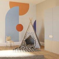 Superfresco Easy Curve & Arch Geo Cobalt Print To Order 3m x 2.8m Mural in Blue