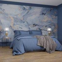 Superfresco Easy Gilded Stone Navy Gold Print To Order 3m x 2.8m Mural