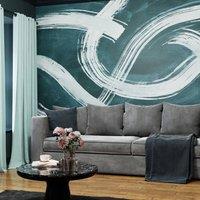 Superfresco Easy Expression Teal Print To Order 3m x 2.8m Mural in Blue