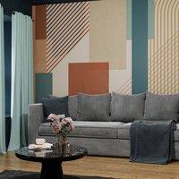 Superfresco Easy Graphic Teal Terracotta Print To Order 3m x 2.8m Mural in Blue