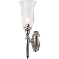 Netlighting Dryden 1 Light Bathroom Wall Light Polished Nickel IP44 G9 in Grey
