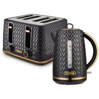 Tower Empire Kitchen Set 1.7L Black with Brass Accents