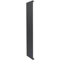 Monstershop Flat Single Column Radiator - 1800 x 420mm - Anthracite Grey
