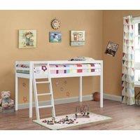 Comfy Living Ltd 3ft Wooden Mid Sleeper Various Colours in White | Size: Single