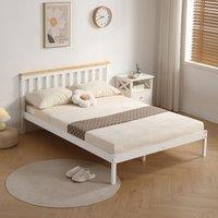Comfy Living Ltd Low Footend Wooden Bed Frame in White | Size: King