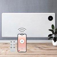 Purus 2000W WIFI Electric Radiator Panel Heater White Wall Mounted or Floor Standing Bathroom Safe Timer & Thermostat