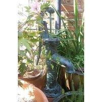 Inspirational Gifting Garden Hand Water Pump Garden Ornament Cast Iron in Bronze