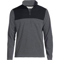 Lands' End Men's Anyweather Water Repellent Fleece Mixed Media Quarter Zip Pullover in Charcoal | Size: XL