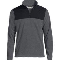 Lands' End Men's Anyweather Water Repellent Fleece Mixed Media Quarter Zip Pullover in Charcoal | Size: Small