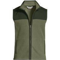 Lands' End Men's Anyweather Water Repellent Fleece Mixed Media Gilet in Olive | Size: 2XL