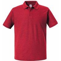 Russell Men's Authentic Pique Polo Shirt in Red | Size: Medium
