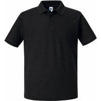 Russell Men's Authentic Pique Polo Shirt in Black | Size: XL