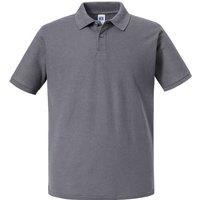 Russell Men's Authentic Pique Polo Shirt in Grey | Size: Medium