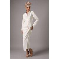 Coast Women's Knot Front Wrap Skirt in Ivory | Size: 8