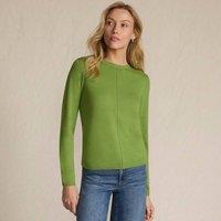 Lands' End Women's Merino Crew Neck Jumper in Lime | Size: 14-16