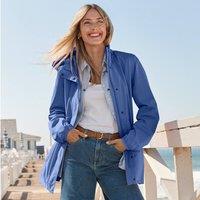 Lands' End Women's Squall Packable Raincoat in Bright Blue | Size: 20