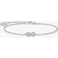 THOMAS SABO Women's Silver Cubic Zirconia Infinity Bracelet A2003-051-14-L19V in White