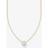THOMAS SABO Women's Gold Plated Cubic Zirconia Necklace KE2210-414-14-L45V | Size: Adjustable