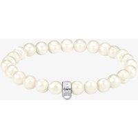 THOMAS SABO Women's As We Love 17cm Freshwater Pearl Silver Bracelet X0293-082-14-L17 in White | Size: 17 cm