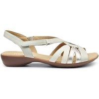 Hotter Women's 'Flare' Sandals in Cream | Size: 3