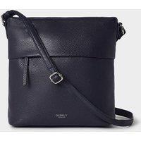 OSPREY LONDON Women's The Lyra Leather Crossbody Bag in Navy