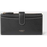 OSPREY LONDON Women's The Classic Savanna Leather Matinee Purse in Black