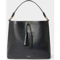 OSPREY LONDON Women's The Classic Savanna Leather Hobo Bag in Black