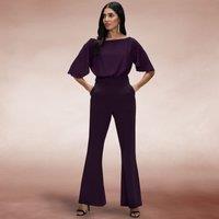 Hot Squash Women's Drop Shoulder Jumpsuit in Purple | Size: 10