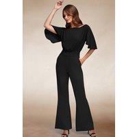 Hot Squash Women's Drop Shoulder Jumpsuit in Black | Size: 10