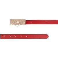 Paul Costelloe Women's Wanda Leather Belt in Red | Size: Large