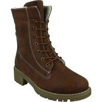Down To Earth Women's Lace-Up Ankle Boots in Brown | Size: 4